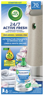 AIR WICK AUTOMATIC SPR.APARAT+ REZ.LINEN&WHITE ORCHID228ML