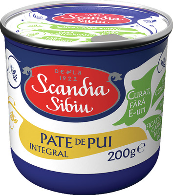 SCANDIA SIBIU PATE DE PUI INTEGRAL 200G