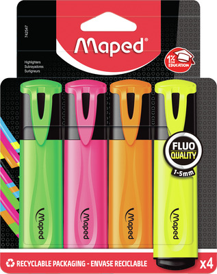 MAPED TEXTMARKER SET 4 CULORI