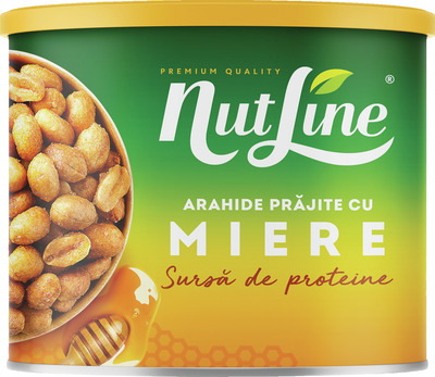 NUTLINE ARAHIDE PRAJITE CU MIERE 135G