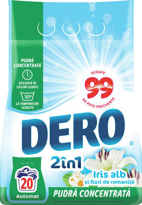 DERO AUTOMAT 2IN1 IRIS ALB 20 SPALARI 1.5KG