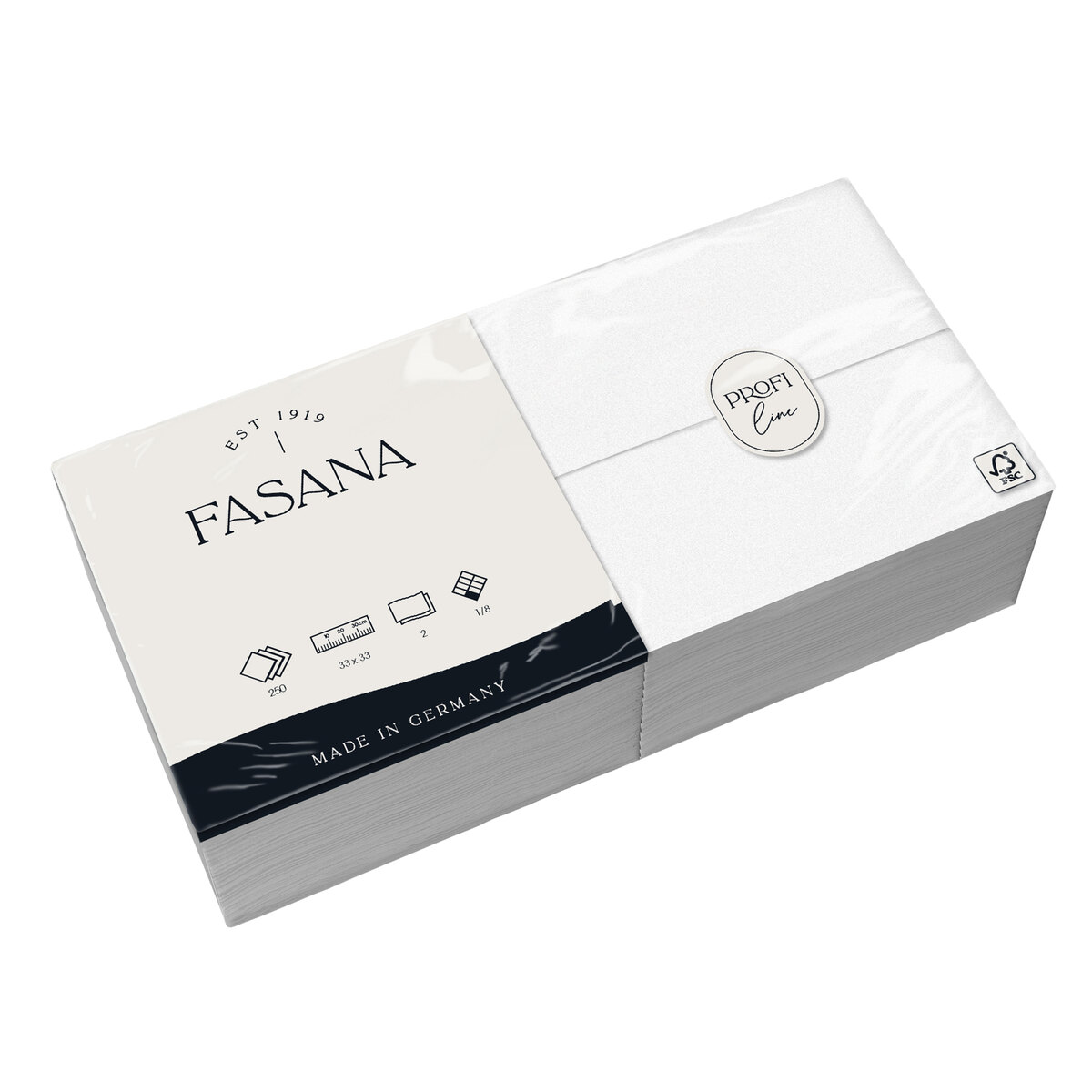 Le Nappage Servietten, 2-lagig, 33x33 Cm, Altrosa – 50 Stück, FSC-zertifiziertes Zellstoffpapier