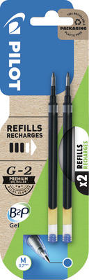 PILOT REZERVE ROLLER G2 VARF 0,7 MM ALBASTRU 2 BUCATI