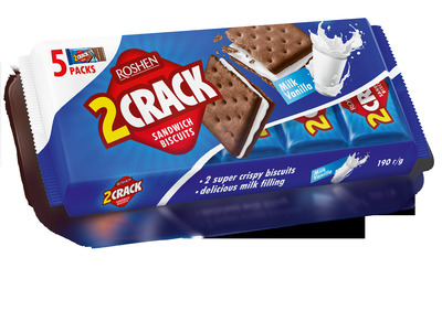 ROSHEN BISCUITI CROCANTI CU UMPLUTURA LAPTE SI VANILIE190G