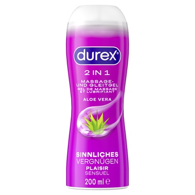 durex gleitgel lila Durex 2in1 Massage- & Gleitgel Aloe Vera, 200 ml main image 0