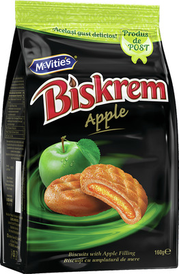 MC VITIE'S BISKREM BISCUITI CU UMPLUTURA DE MERE 160G
