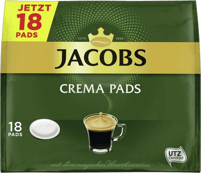 JACOBS CREMA CAFEA PADS 18 BUC 118G
