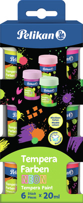 PELIKAN GUASE 20 ML X 6 CULORI NEON