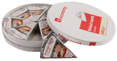 TRANSGOURMET ECONOMY BRANZA TOPITA TRIUNGHI CU SUNCA 140G