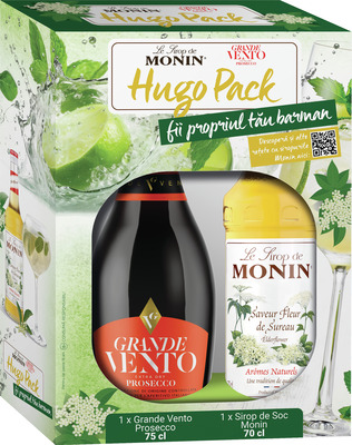 HUGO PACK: MONIN SOC 0,7+ GR. VENTO PROSECCO 0,75 SGR CU
