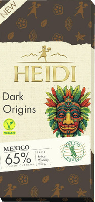 HEIDI DARK ORIGINS MEXICO CIOCOLATA AMARUIE 65%CACAO 50G