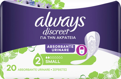 ALWAYS DISCREET PADS SMALL ABSORBANTE UROLOGICE 20BUC