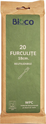 BIOCO FURCULITE REUTILIZABILE 18CM 20BUC