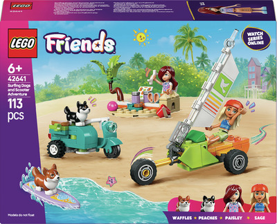 LEGO FRIENDS AVENTURI CU CATEI LA SURFING SI PE SCUTER