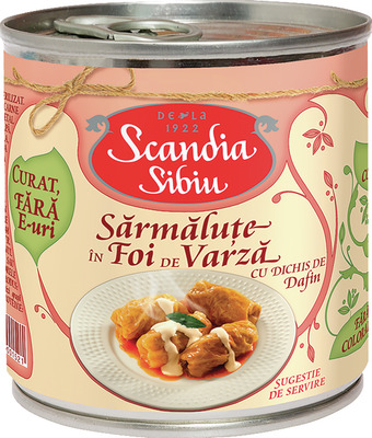 SCANDIA SIBIU SARMALUTE IN FOI DE VARZA CU CARNE PORC 400G