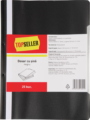 TOPSELLER DOSAR PP CU SINA NEGRU 25 BUCATI