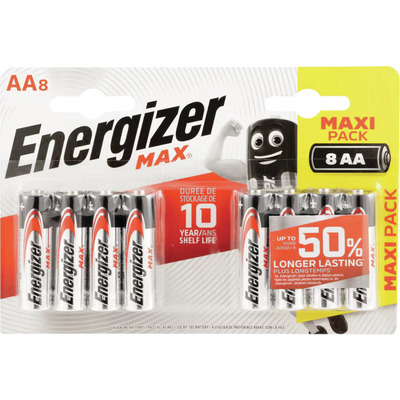 ENERGIZER BATERII ALCALINE R6 MAX PACHET 8 BUCATI