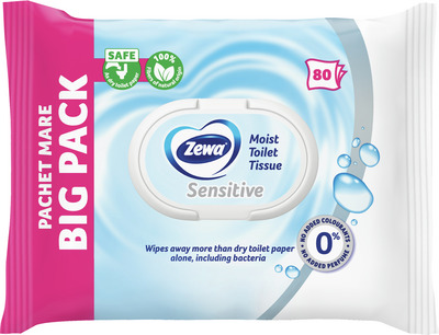 ZEWA HARTIE IGIENICA UMEDA SENSITIVE 80BUC