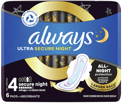 ALWAYS ULTRA NIGHT SSYM BACK MARIME4 6PCS