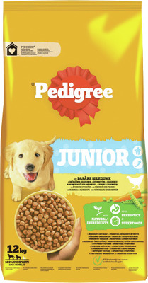 PEDIGREE JUNIOR HRANA USCATA PASARE SI LEGUME 12KG