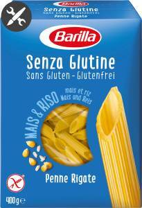 BARILLA PENNE RIGATE FARA GLUTEN 400G