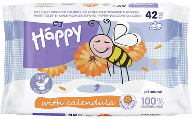 BELLA HAPPY HARTIE IGIENICA UMEDA GALBENELE 42BUC
