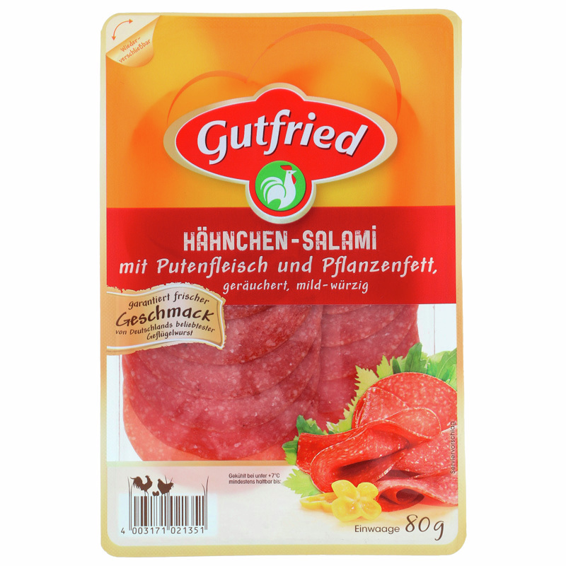 Gutfried Hähnchen Salami frisch 80g