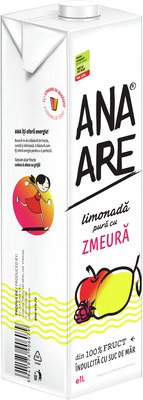 ANA ARE LIMONADA CU ZMEURA 100 % FRUCT1,0 L