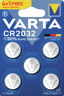 VARTA LITHIUM COIN CR2032 BLISTER 5 (4+1)