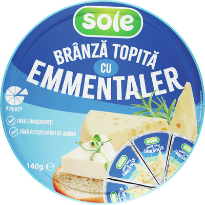 SOLE BRANZA TOPITA TRIUNGHIURI EMMENTALER 140G