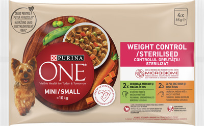 PURINE ONE MINI WEIGHT CONTROL HRANA UMEDA CURCAN, PUI 4X85G