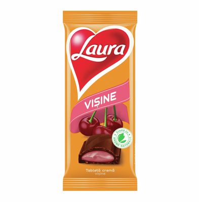 LAURA TABLETA CIOCOLATA CU CREMA VISINE 92G