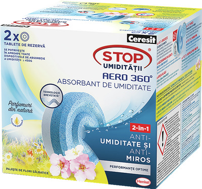 CERESIT AERO 2 REZERVE 450 GR ABSORBANT UMIDITATE, FLOWER