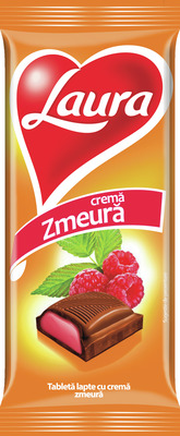 LAURA TABLETA LAPTE CREMA ZMEURA 92G