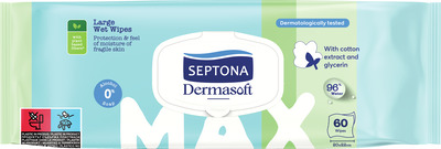 SEPTONA DERMASOFT MAX SERVETELE UMEDE 60BUC