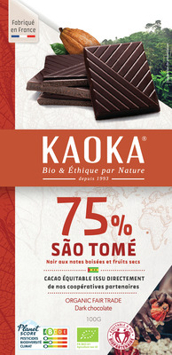 KAOKA TABLETA CIOCOLATA ECO NEAGRA 75% CACAO 100G