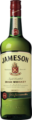 JAMESON TRIPLE DISTILLED IRISH WHISKEY 40% 1,0 SGR