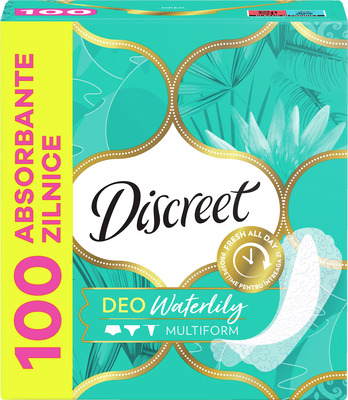DISCREET DEO WATERLILY ABSORBANTE ZILNICE 100BUC