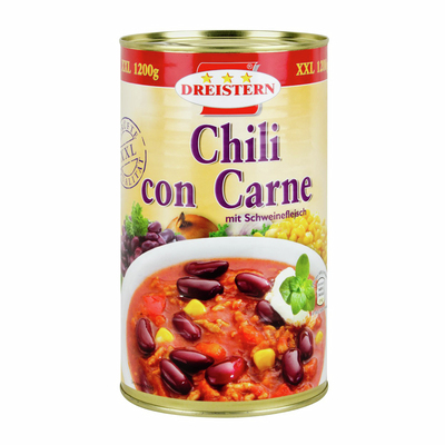 Dreistern Chili Con Carne Mit Schweinefleisch XXL 1200g