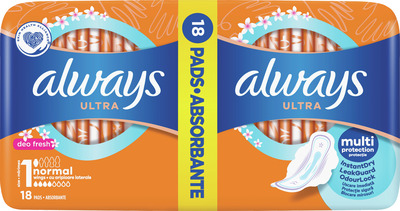 ALWAYS ULTRA NORMAL PLUS FRESH DUO 18BUC