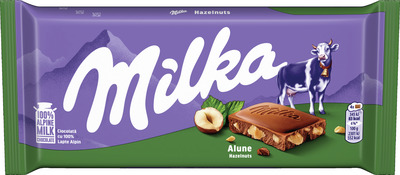 MILKA TABLETA DE CIOCOLATA CU ALUNE DE PADURE 90G