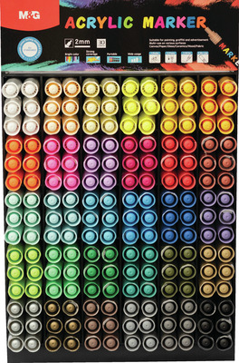 MARKER CU VOPSEA ACRILICA VARF ROTUND 2 MM ALB