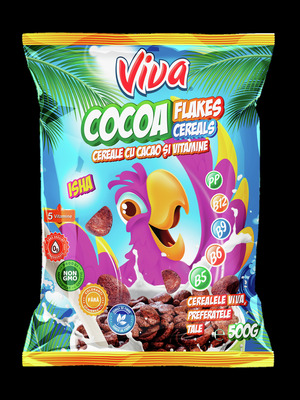 VIVA CEREALE FLAKES CU CACAO SI VITAMINE 500G