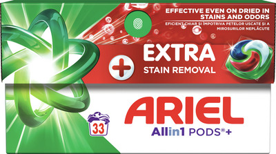 ARIEL+EXTRA STAIN REMOVAL DET. CAPSULE PT.RUFE 33BUC.33SPAL.