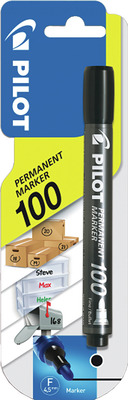 PILOT MARKER PERMANENT NEGRU CU VARF ROTUND