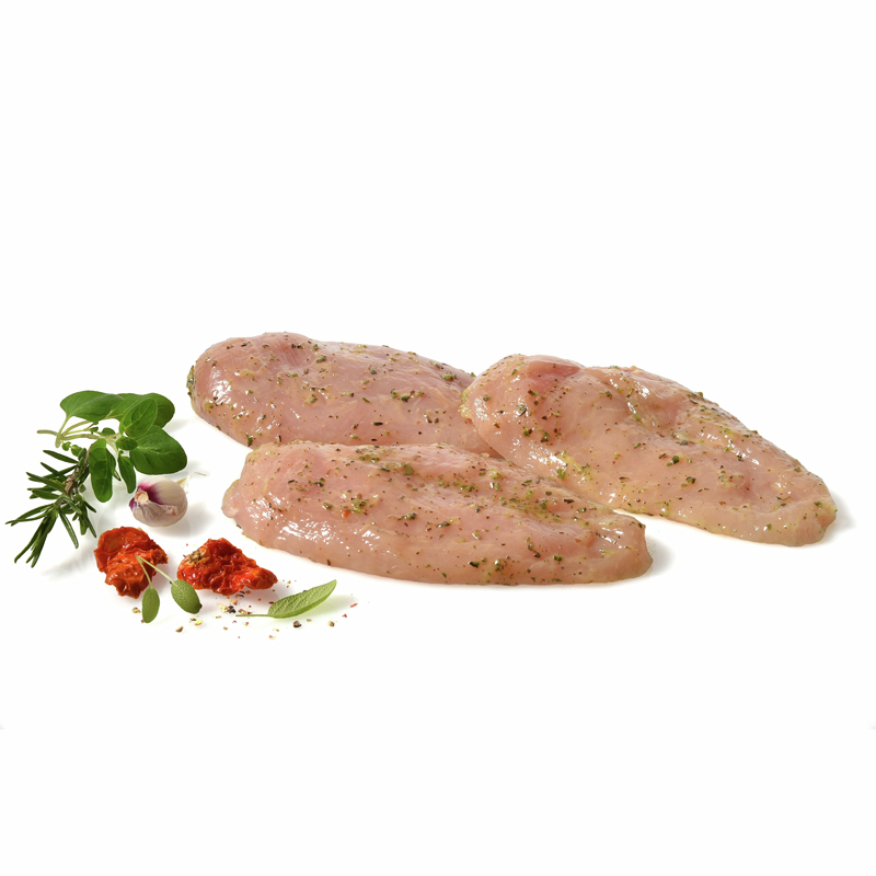 Deutsches Hähnchenbrustfilet ´mediterran´ frisch 10xca.160g