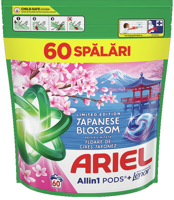 ARIEL JAPANESE BLOSSOM DETERG.CAPSULE PT.RUFE 60BUC.60SPAL.