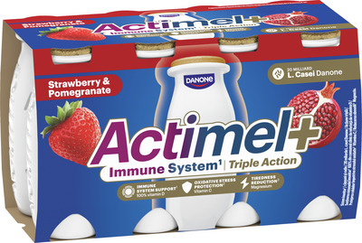 ACTIMEL PLUS CAPSUNI/RODIE 8X100G