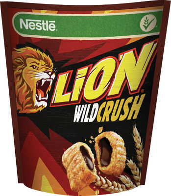 NESTLE LION WILDCRUSH PERNUTE CU CARAMEL SI CIOCOLATA 350G