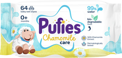 PUFIES SERVETELE UMEDE 99% APA CHAMOMILE CARE 64BUC